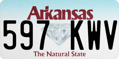 AR license plate 597KWV