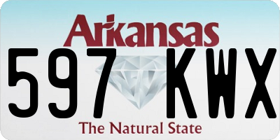 AR license plate 597KWX