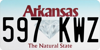 AR license plate 597KWZ