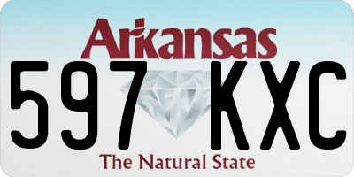AR license plate 597KXC