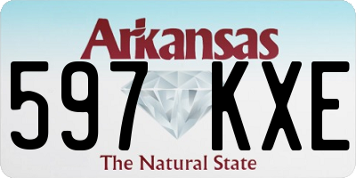 AR license plate 597KXE