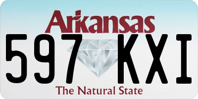 AR license plate 597KXI