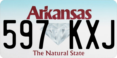 AR license plate 597KXJ