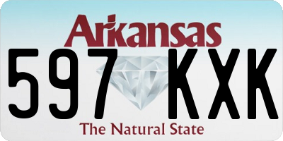 AR license plate 597KXK