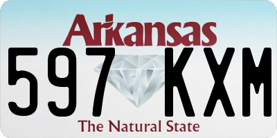 AR license plate 597KXM
