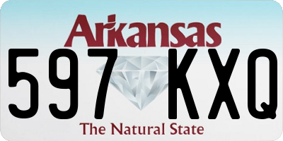 AR license plate 597KXQ