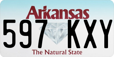 AR license plate 597KXY
