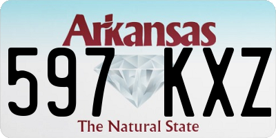 AR license plate 597KXZ