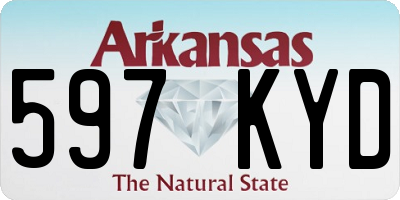 AR license plate 597KYD