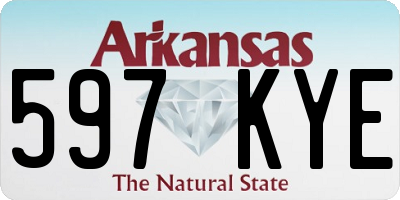 AR license plate 597KYE