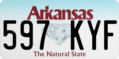 AR license plate 597KYF
