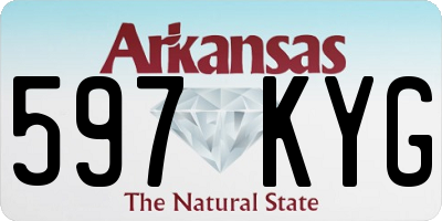 AR license plate 597KYG
