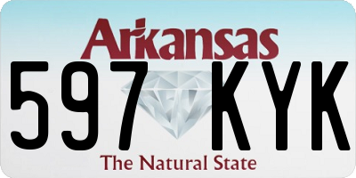 AR license plate 597KYK