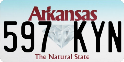 AR license plate 597KYN