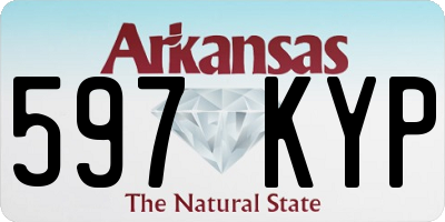 AR license plate 597KYP