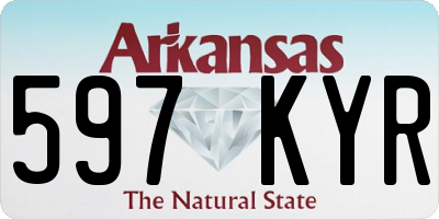 AR license plate 597KYR