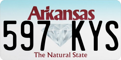 AR license plate 597KYS