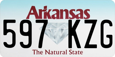 AR license plate 597KZG