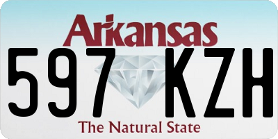 AR license plate 597KZH