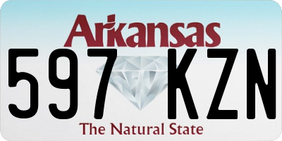 AR license plate 597KZN
