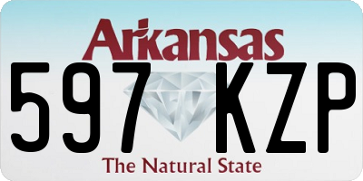 AR license plate 597KZP