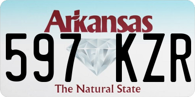 AR license plate 597KZR