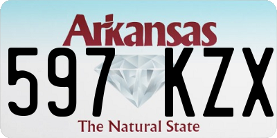 AR license plate 597KZX