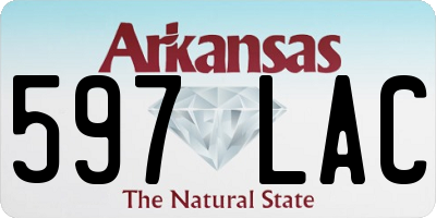 AR license plate 597LAC