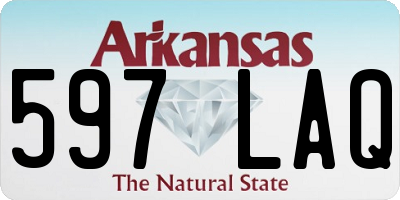 AR license plate 597LAQ