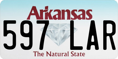AR license plate 597LAR