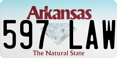 AR license plate 597LAW