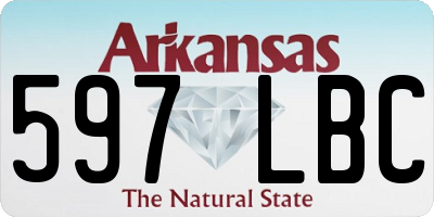 AR license plate 597LBC