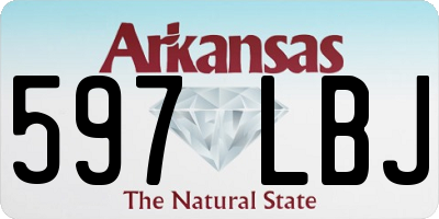 AR license plate 597LBJ