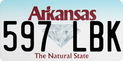 AR license plate 597LBK