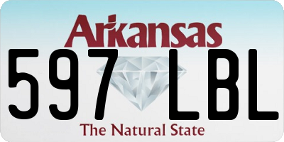 AR license plate 597LBL