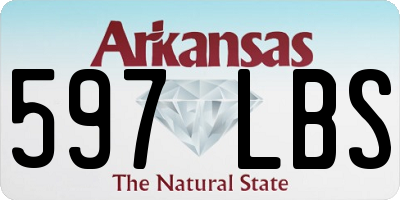 AR license plate 597LBS