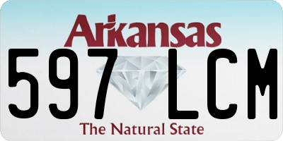 AR license plate 597LCM