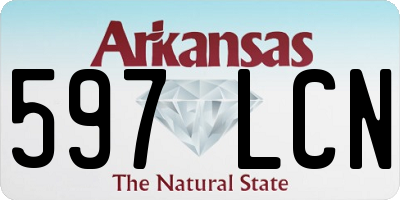 AR license plate 597LCN