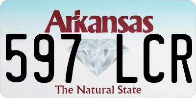 AR license plate 597LCR