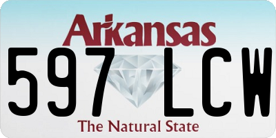 AR license plate 597LCW