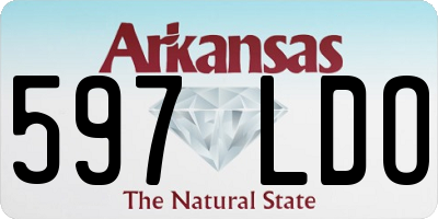 AR license plate 597LDO