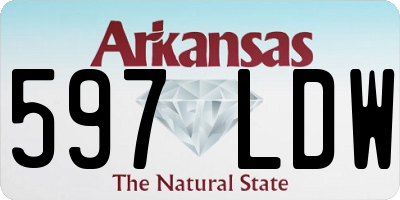 AR license plate 597LDW
