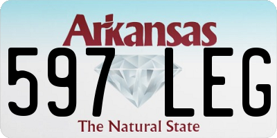 AR license plate 597LEG