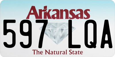 AR license plate 597LQA
