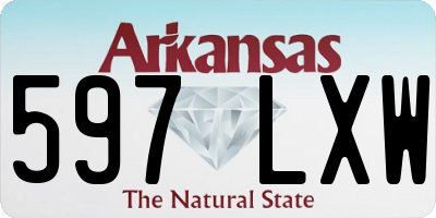 AR license plate 597LXW