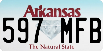 AR license plate 597MFB
