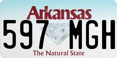 AR license plate 597MGH