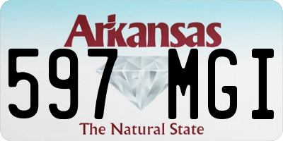 AR license plate 597MGI