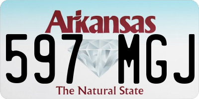 AR license plate 597MGJ