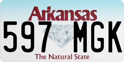 AR license plate 597MGK